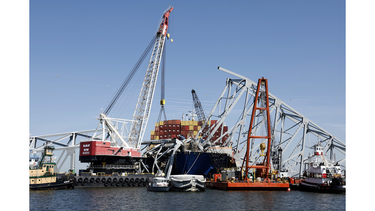 Recovery Efforts Continue On The Francis Scott Key Bridge Collapse In Baltimore