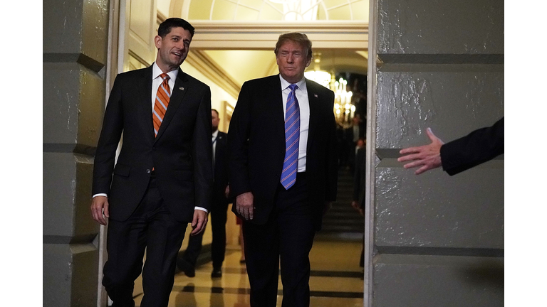 President Trump Addresses The House Republican Conference Meeting On Capitol Hill