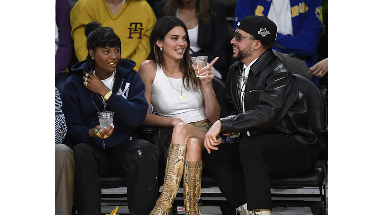 Celebrities At The Los Angeles Lakers Game