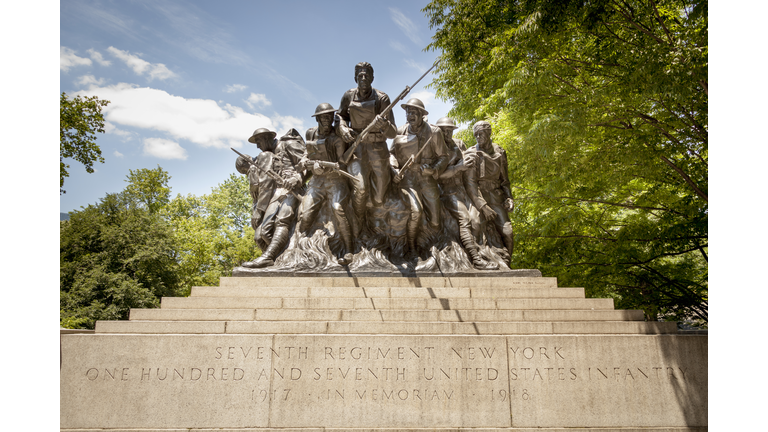 Seventh Regiment 107th United States Infantry Memorial, Central Park, 5th Avenue, Manhattan, New York City, New York, USA