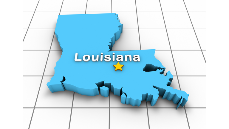 Louisiana 3D State Map