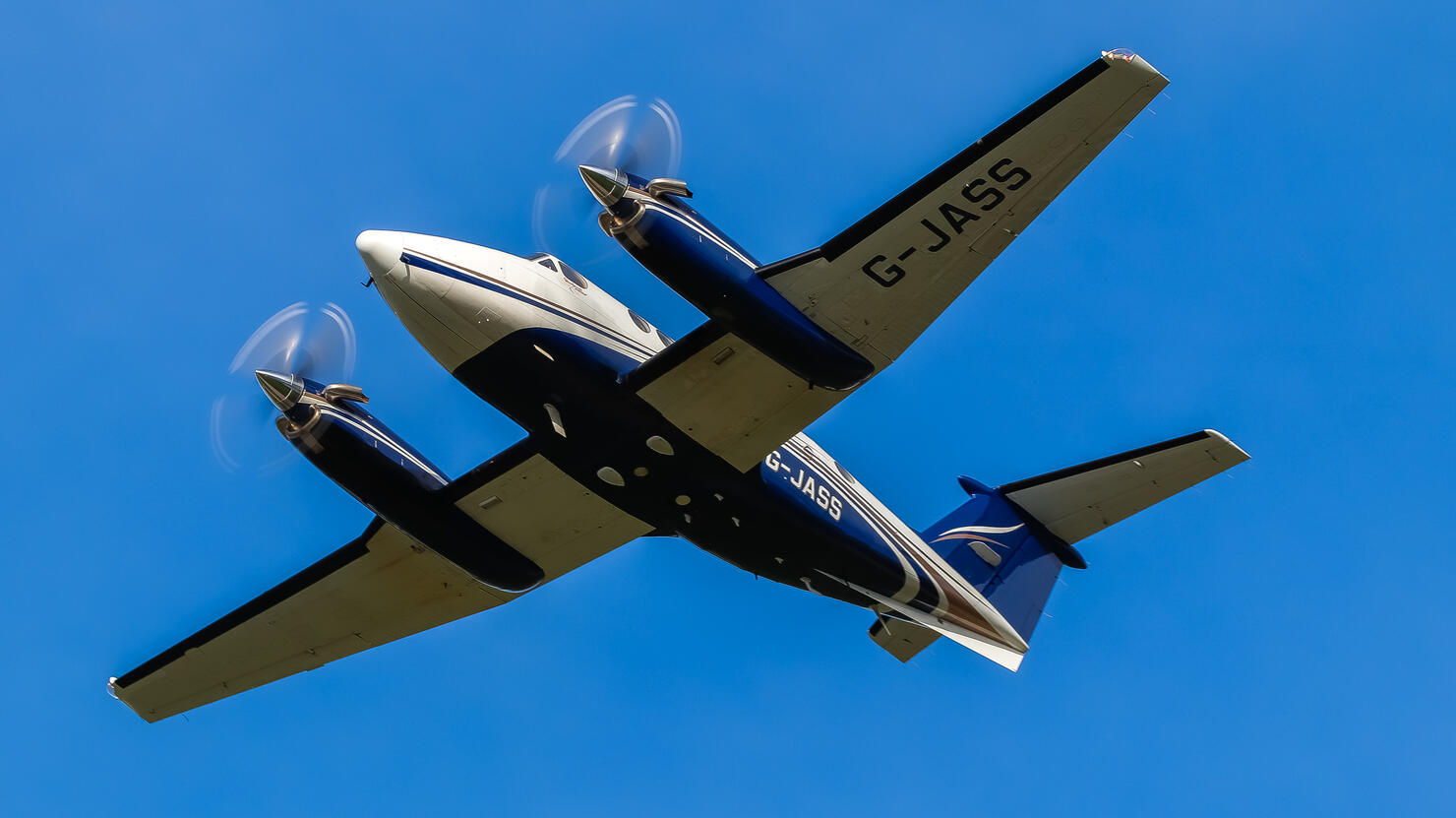 2Excel Aviation Beech B200 Super King at Leeds Bradford Airport.