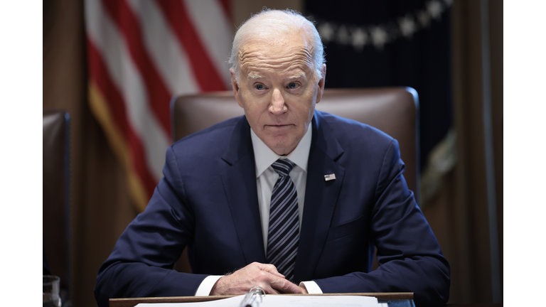 President Biden Meets With His Joint Chiefs And Combatant Commanders In The Cabinet Room