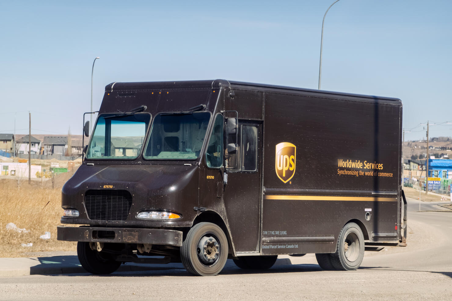 An UPS delivery truck.