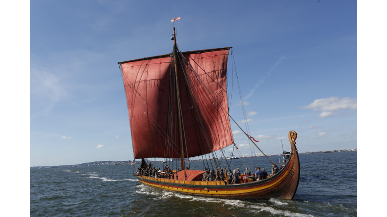 The World's Largest Viking Ship, Draken Harald Harfagre Docks In NYC