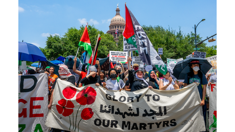 Nakba Rally Held Outside Texas State Capitol In Austin