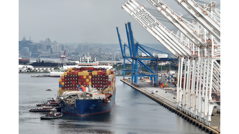 Container Ship Dali Moved From Site Of Francis Scott Key Bridge Collapse