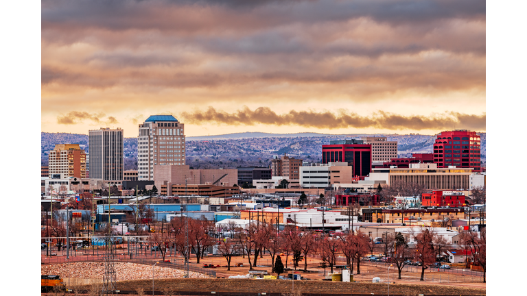 Colorado Springs, Colorado, USA Downtown City Skyline