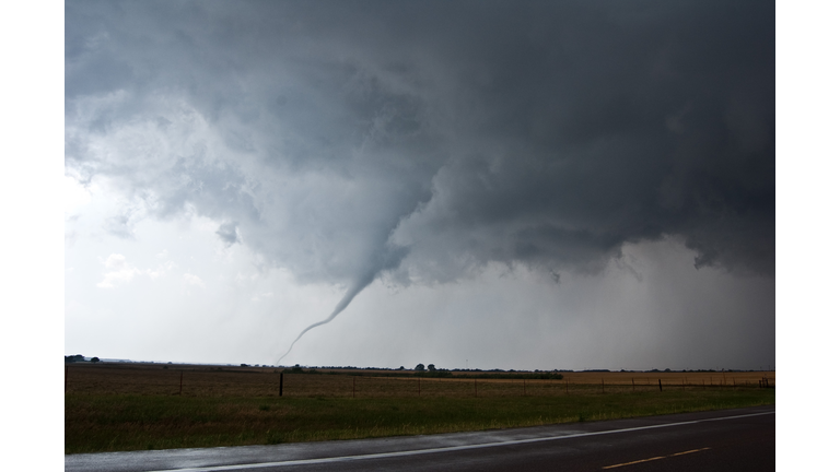 Tornado over prairie, Oklahoma, USA