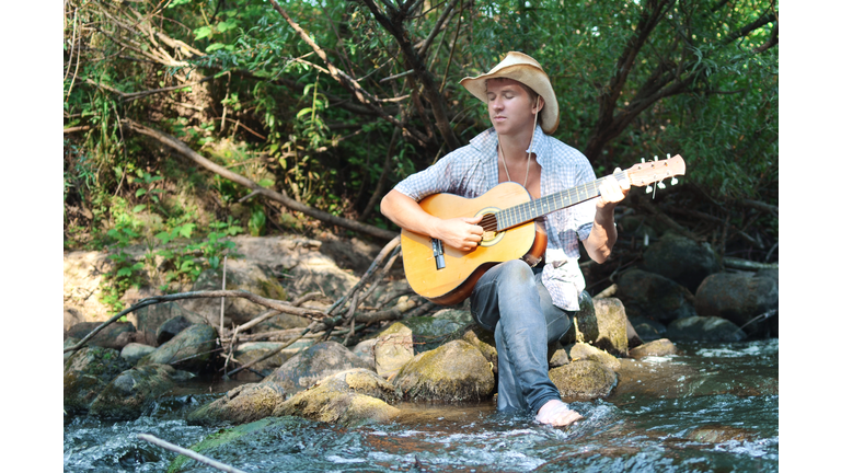 music over the water, a musician and country