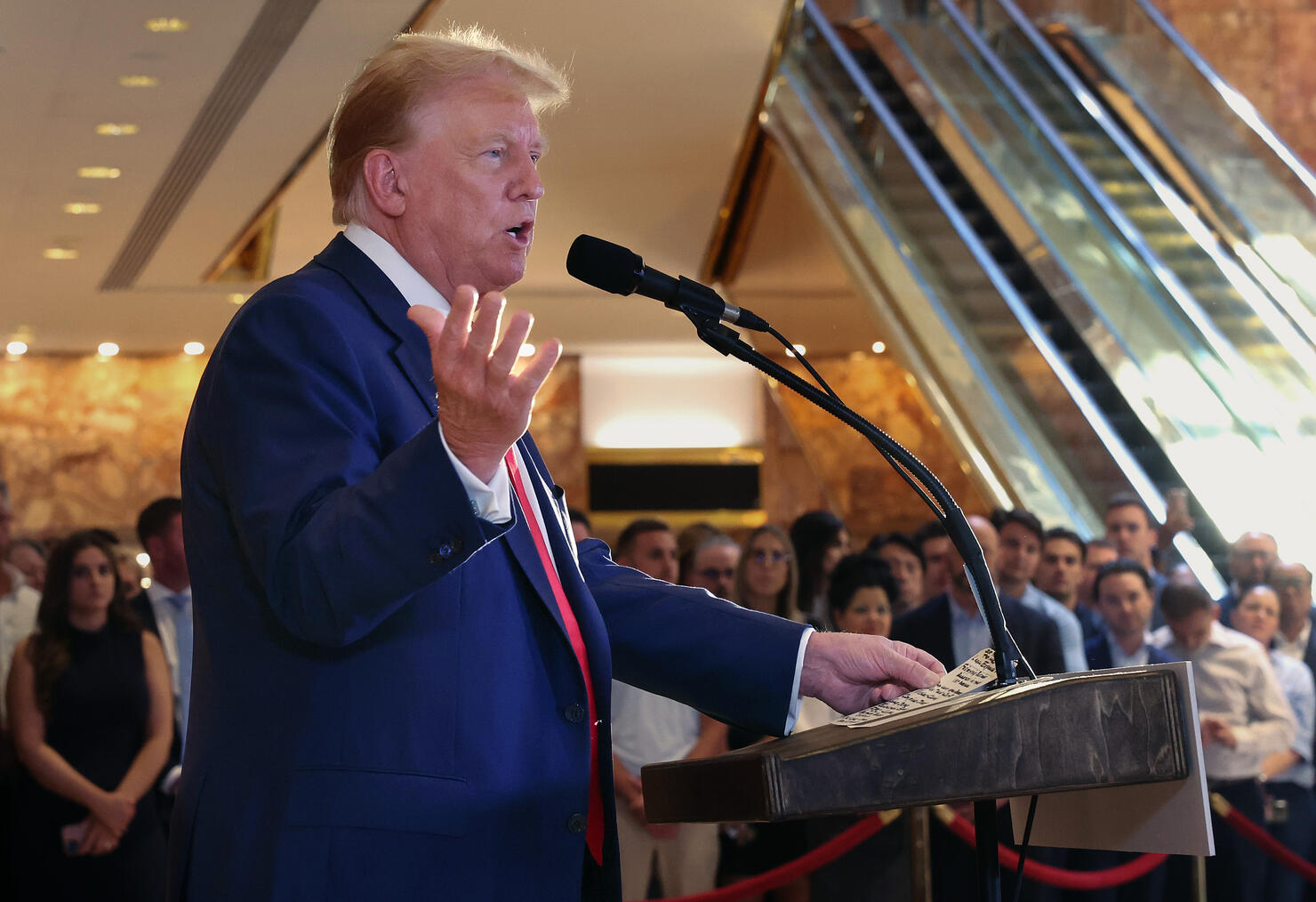 President Trump Holds A Press Conference At Trump Tower Day After Guilty Verdict