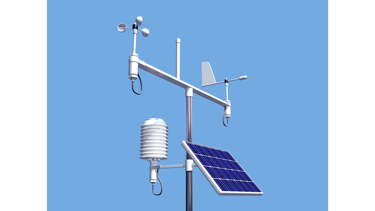 A weather station receiving transmission