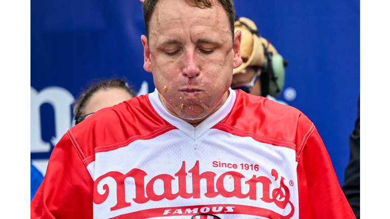 Professional Eaters Compete In Nathan's Annual Hot Dog Eating Contest