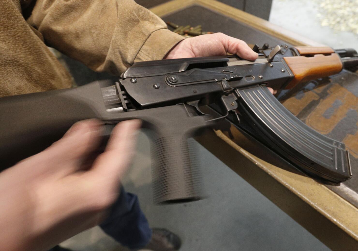 Semi-Automatic Rifles Equipped With Bump Stocks Used At Gun Range