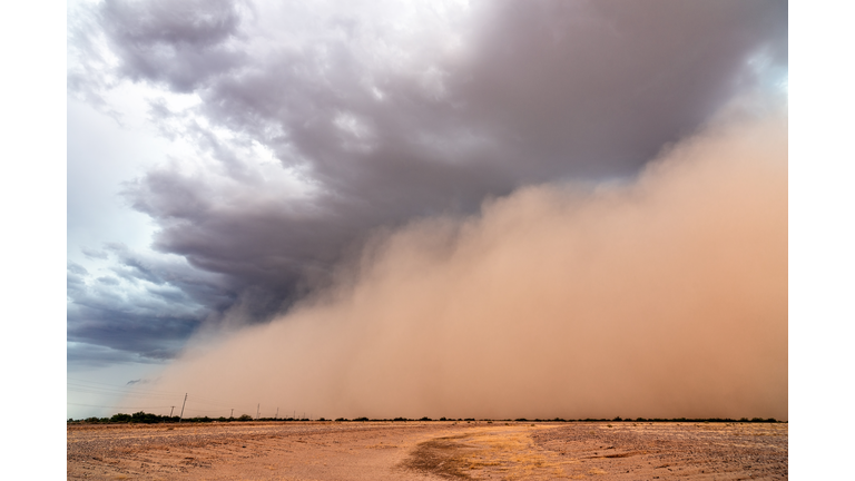 Haboob dust storm in the desert