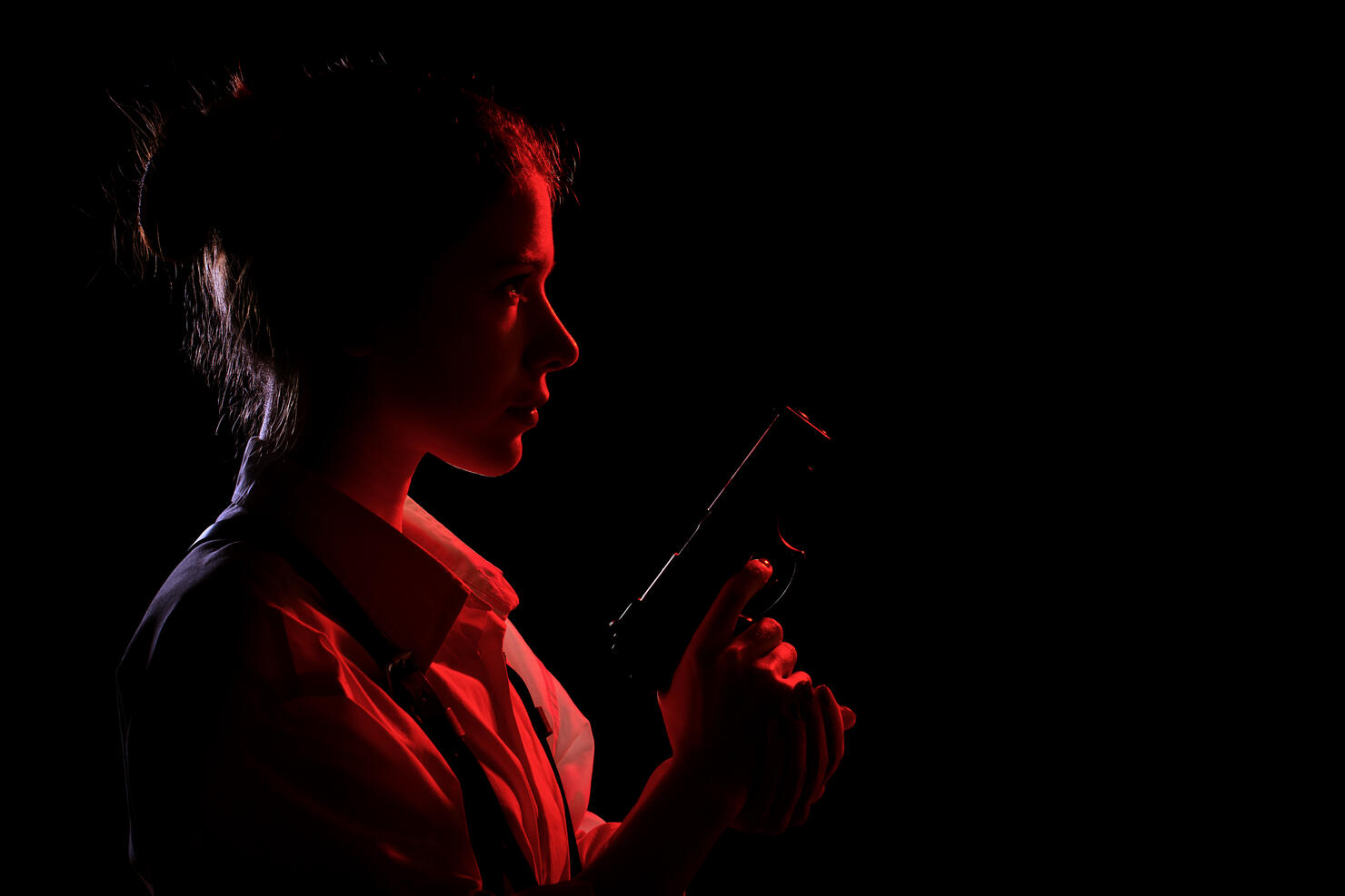 woman with gun