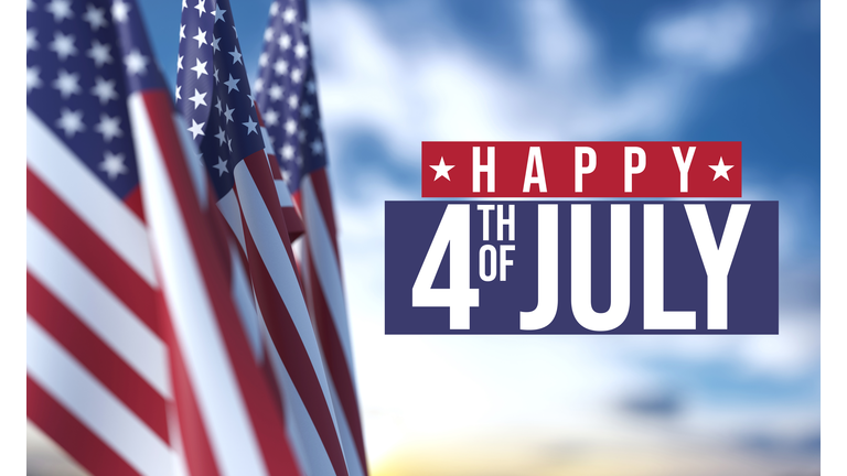 USA Flag And Happy 4th Of July
