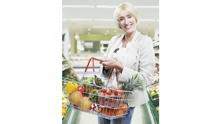 Woman grocery shopping