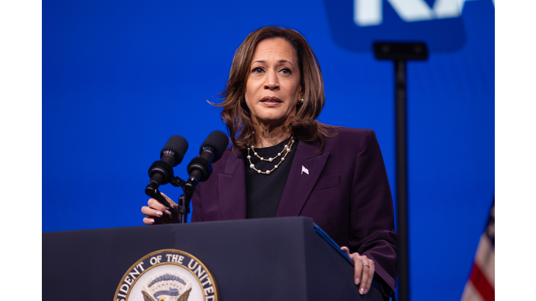 Vice President Kamala Harris Delivers A Keynote At The American Federation of Teachers' 88th National Convention In Houston