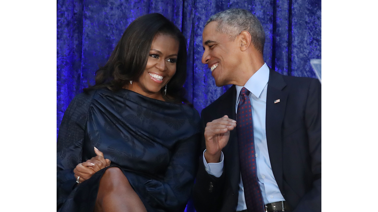 Barack And Michelle Obama Attend Portrait Unveiling At Nat'l Portrait Gallery