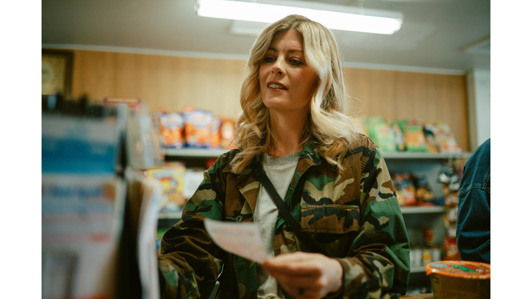 buying lottery tickets in a convenience store in LA