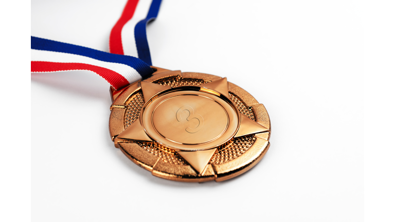 Bronze Medal on White Background