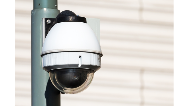 Surveillance camera in the city