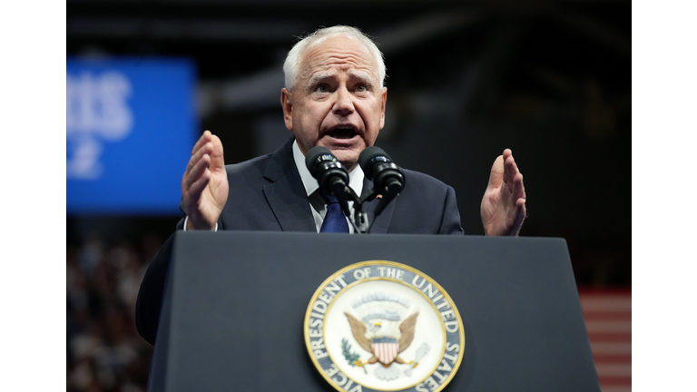 Kamala Harris And Running Mate Tim Walz Make First Appearance Together In Philadelphia