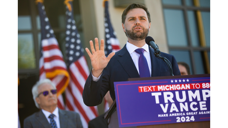 Vice Presidential Candidate JD Vance Speaks In Michigan