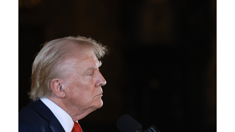 Republican Presidential Nominee Donald Trump Speaks To The Press In Palm Beach, Florida