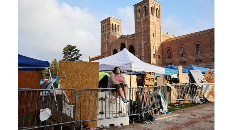 Police Patrol UCLA Campus After Attack On Student Encampment