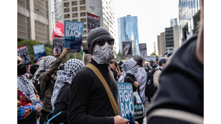 Protesters Demonstrate During The 2024 Democratic National Convention In Chicago