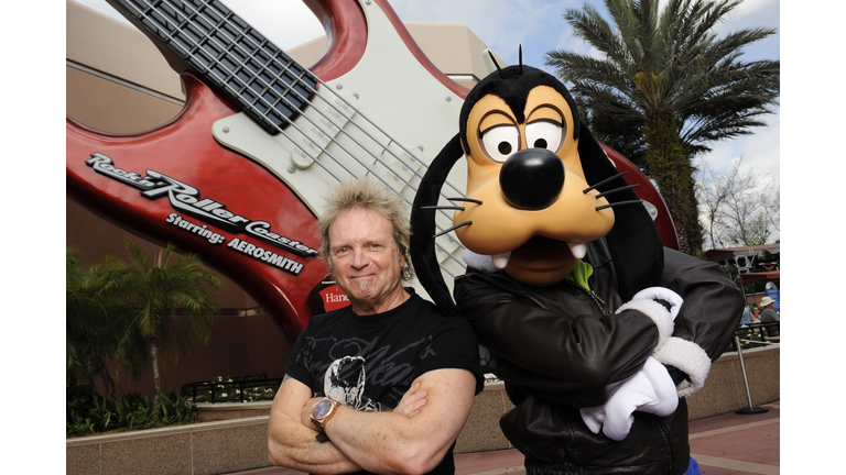 Aerosmith Drummer Joey Kramer Visits Aerosmith-Themed Roller Coaster At Disney World