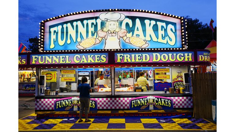 Stand selling funnel cakes at the Colorado State Fair