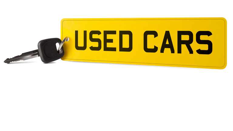 USED CARS on car registration plate keyring