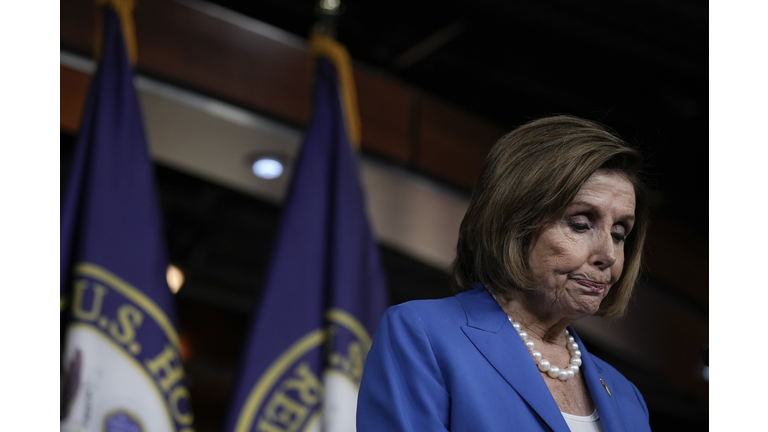 Speaker Pelosi Holds Weekly Press Conference On Capitol Hill