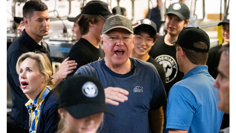 Democratic Vice Presidential Nominee MN Governor Tim Walz Greets Voters At The Minnesota State Fair