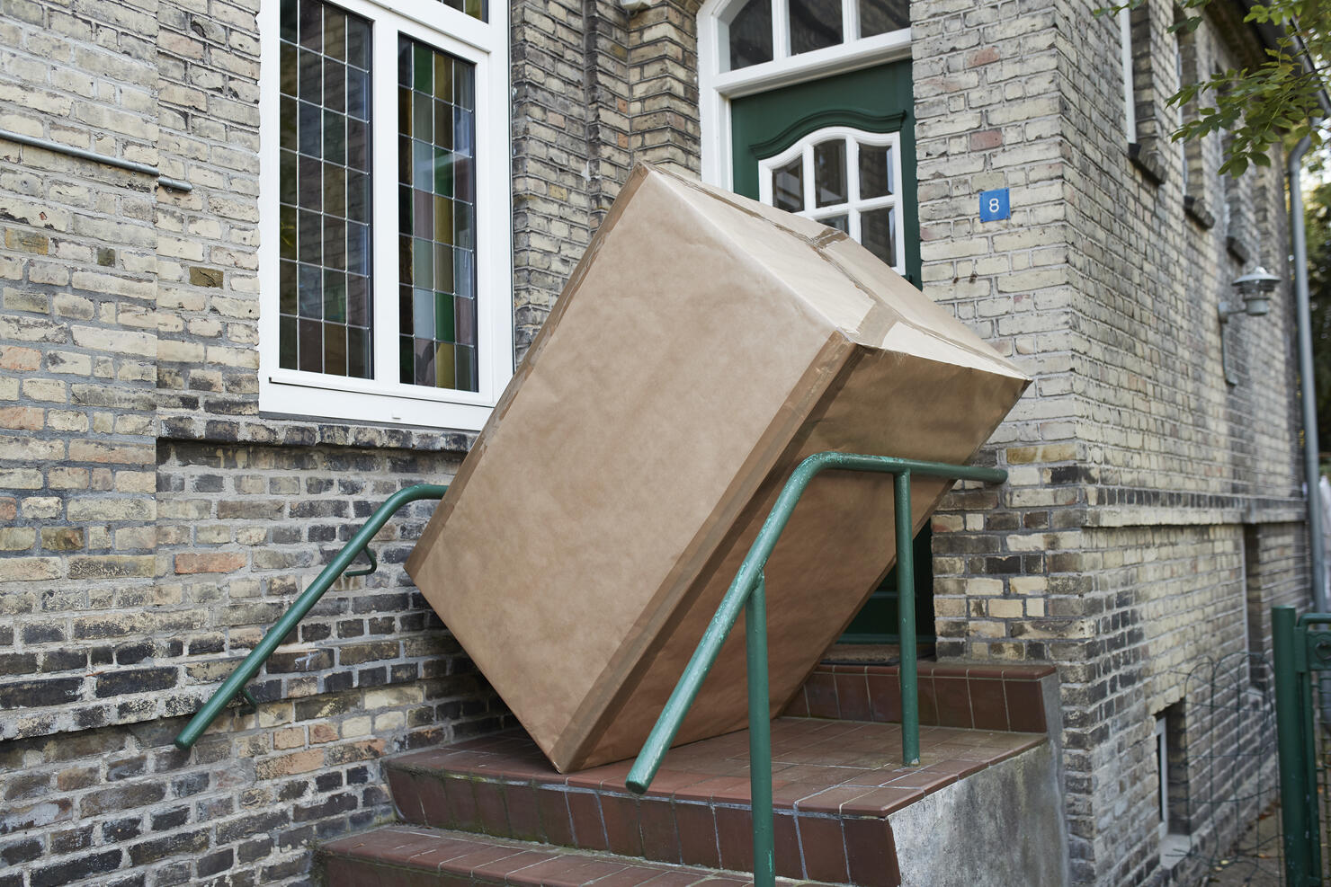 Package at entrance of house
