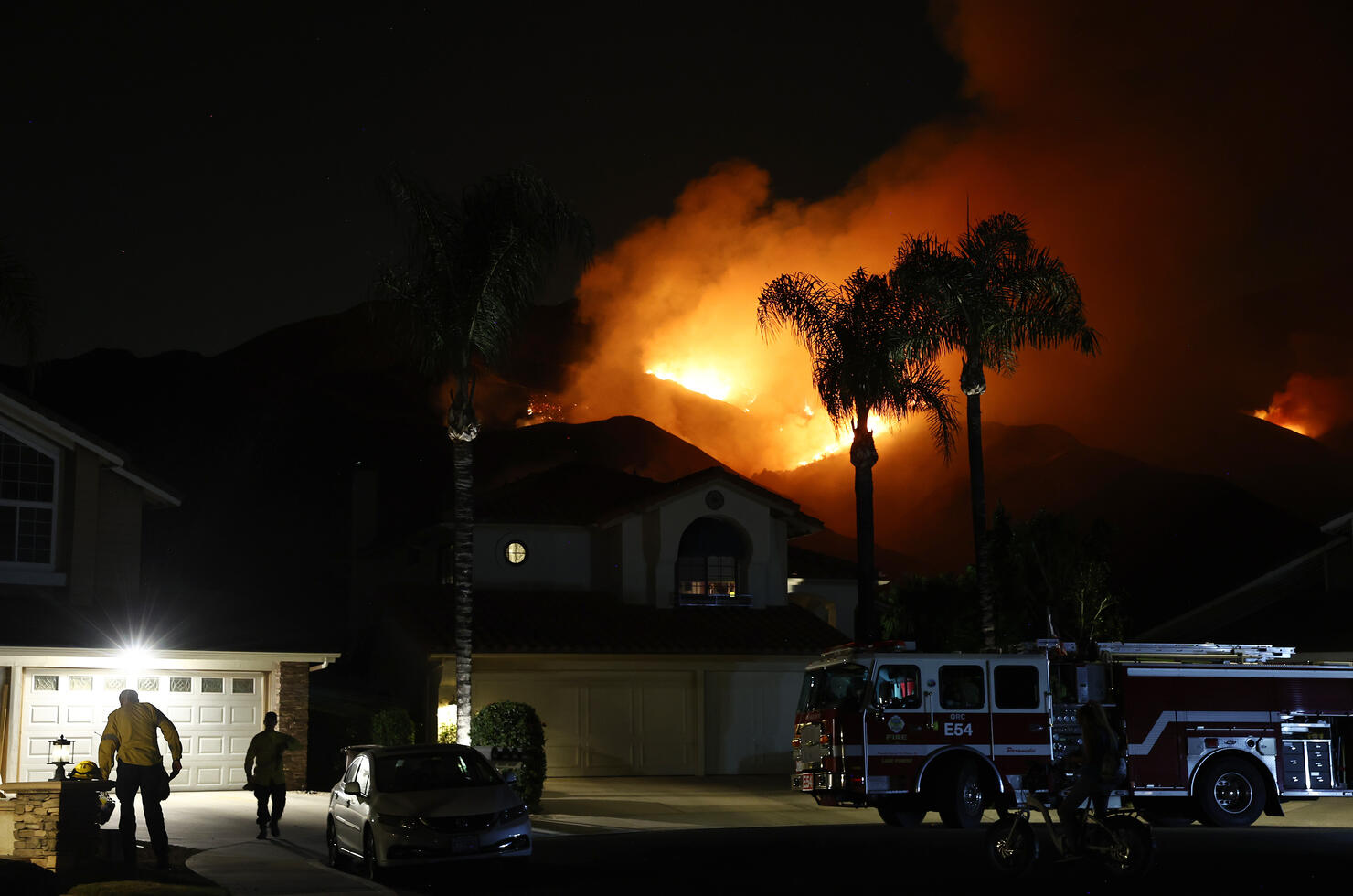 Airport Fire Forces Evacuations In Orange County, California