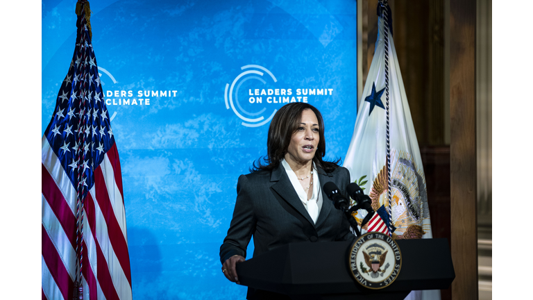 President Biden And Vice President Harris Participate In Virtual Leaders Summit On Climate