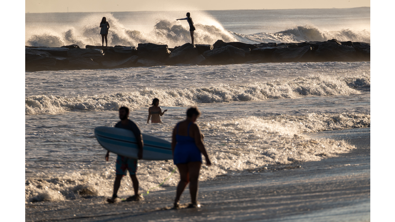 Hurricane Lee Stirs Up Large Surf In Northeast