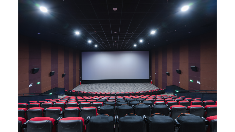 Empty cinema screening hall