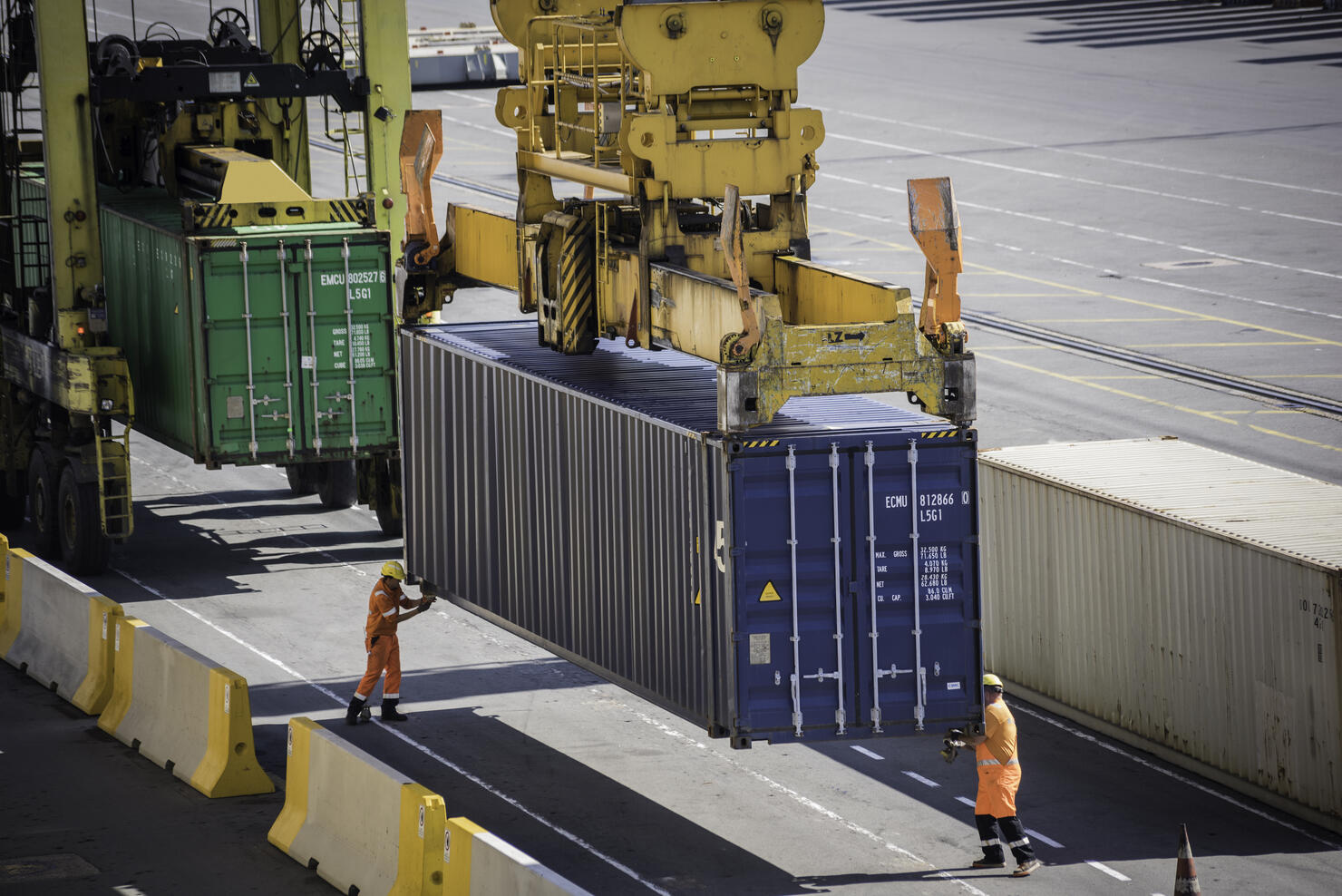 Worker on docks