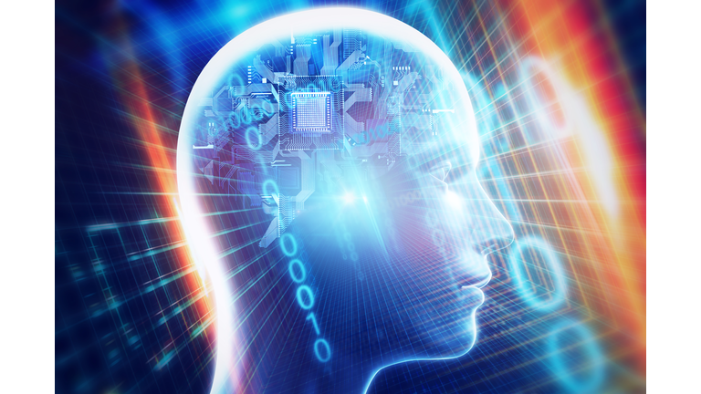 Brain circuit AI robot and technology tunnel