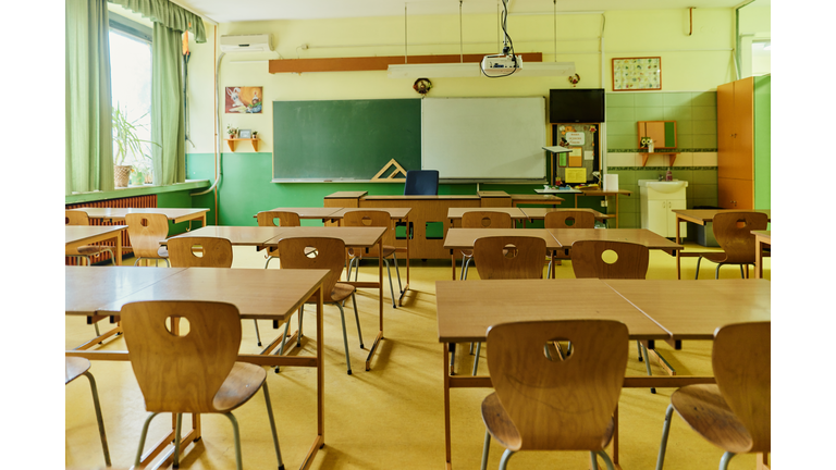 Empty classroom at elementary school!