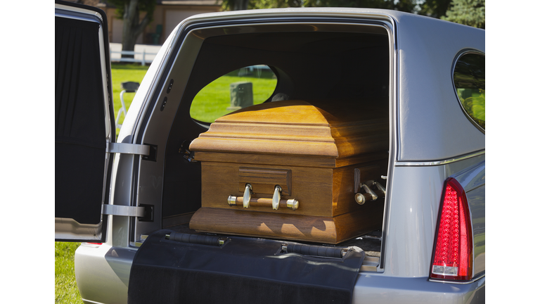 Casket in a Hearse