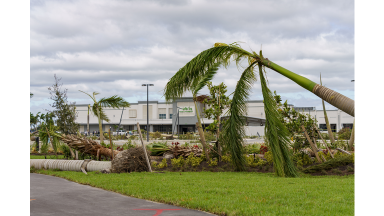 Publix Supermarket demolished by a tornado from Hurricane Milton