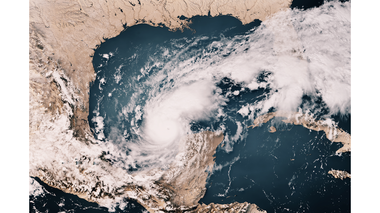 Hurricane Milton 2024 Cloud Map Gulf Of Mexico 3D Render Neutral