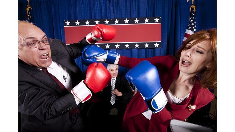 Political Debate Boxing Match