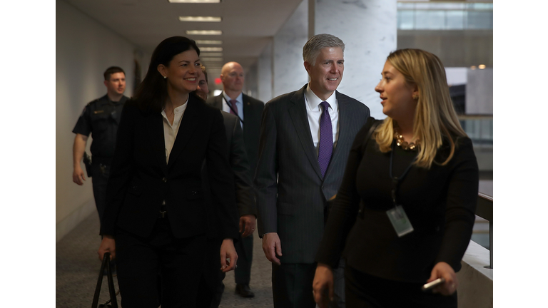 Supreme Court Nominee Neil Gorsuch Meets With Sen. Al Franken (D-MN) On Capitol Hall